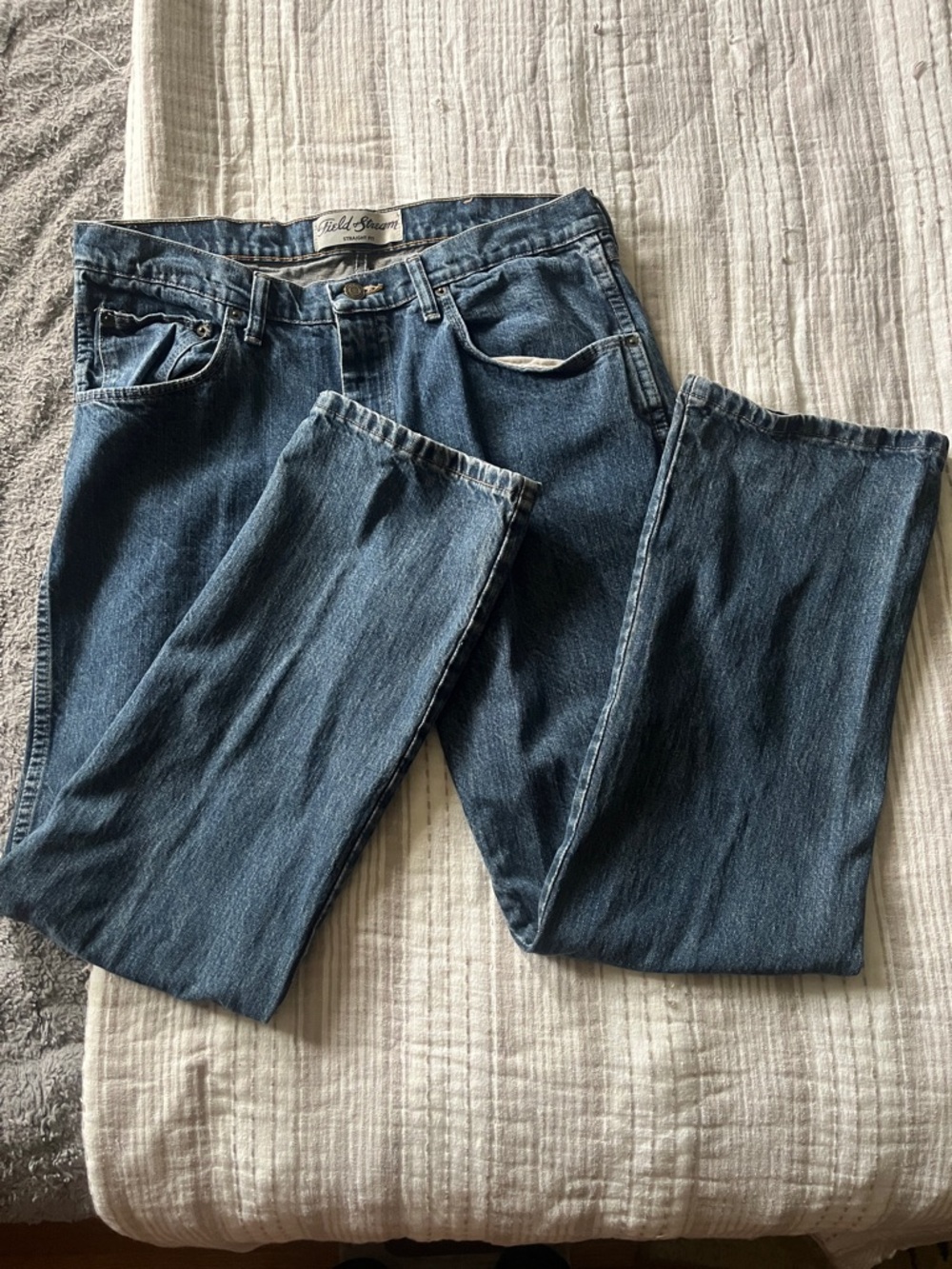 Mens Field & Stream Medium Wash Straight Leg Jeans | 34x30